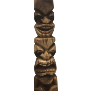 Tiki with two faces - carved on big island Hawaii