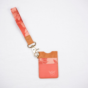 Leather and elastic wallet with lanyard - Hibiscus Loyalty
